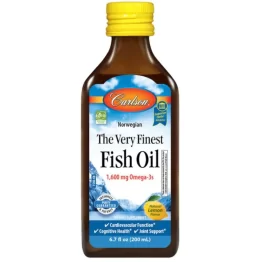 Aceite de pescado noruego líquido Omega 3 Carlson Limón