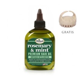 Aceite estimulador del crecimiento del cabello (Romero, menta, biotina) Difeel 210ml + Gratis cepillo masajeador