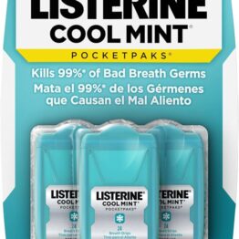 Tiras para el aliento (3 paquetes de 24 tiras c/u) Listerine