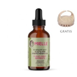 Aceite para el crecimiento del cabello con romero, menta, biotina Mielle 59ml + Gratis cepillo masajeador